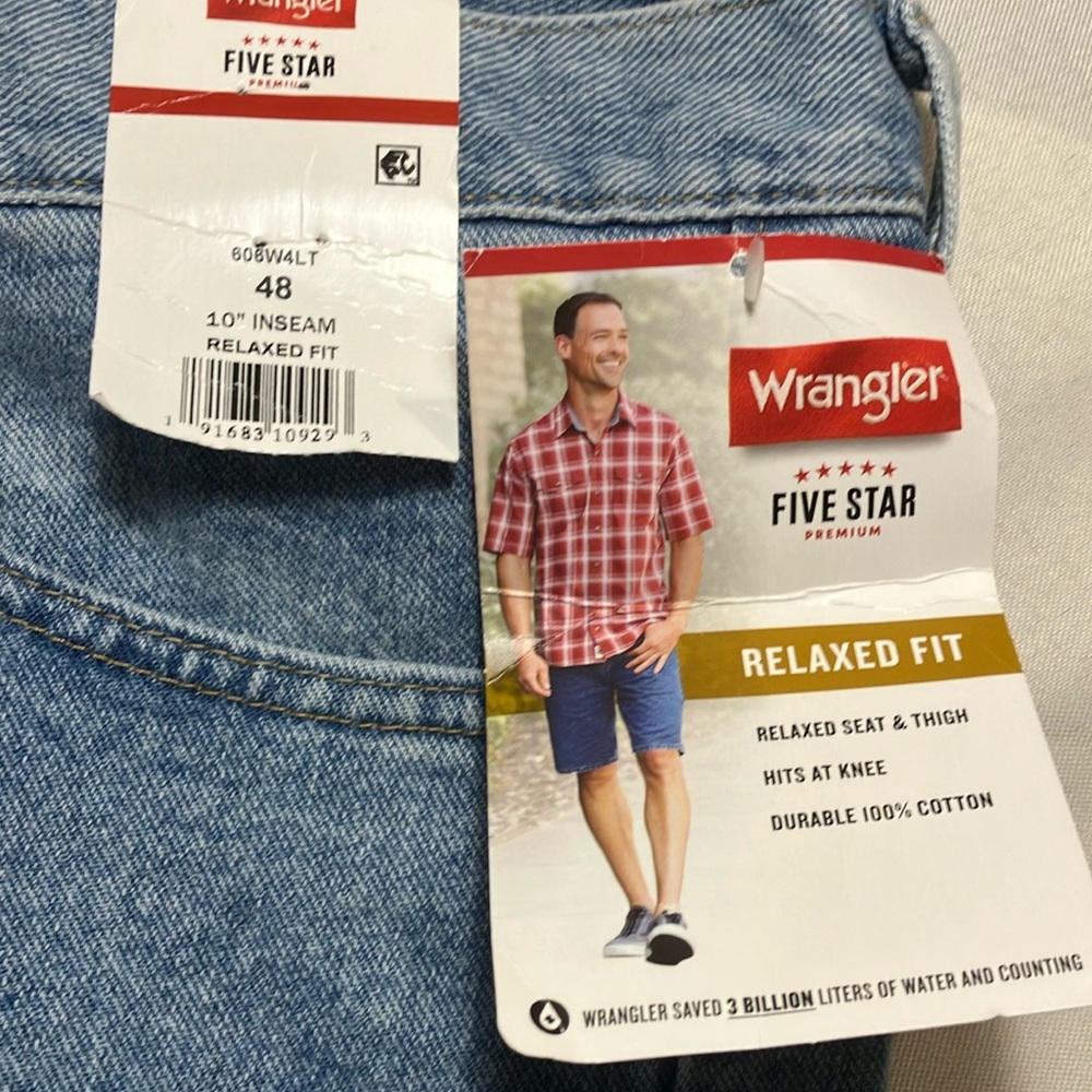 Wrangler Five Star Premium Blue Denim Shorts